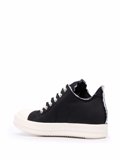 Shop Rick Owens low-top canvas sneakers with Express Delivery - FARFETCH