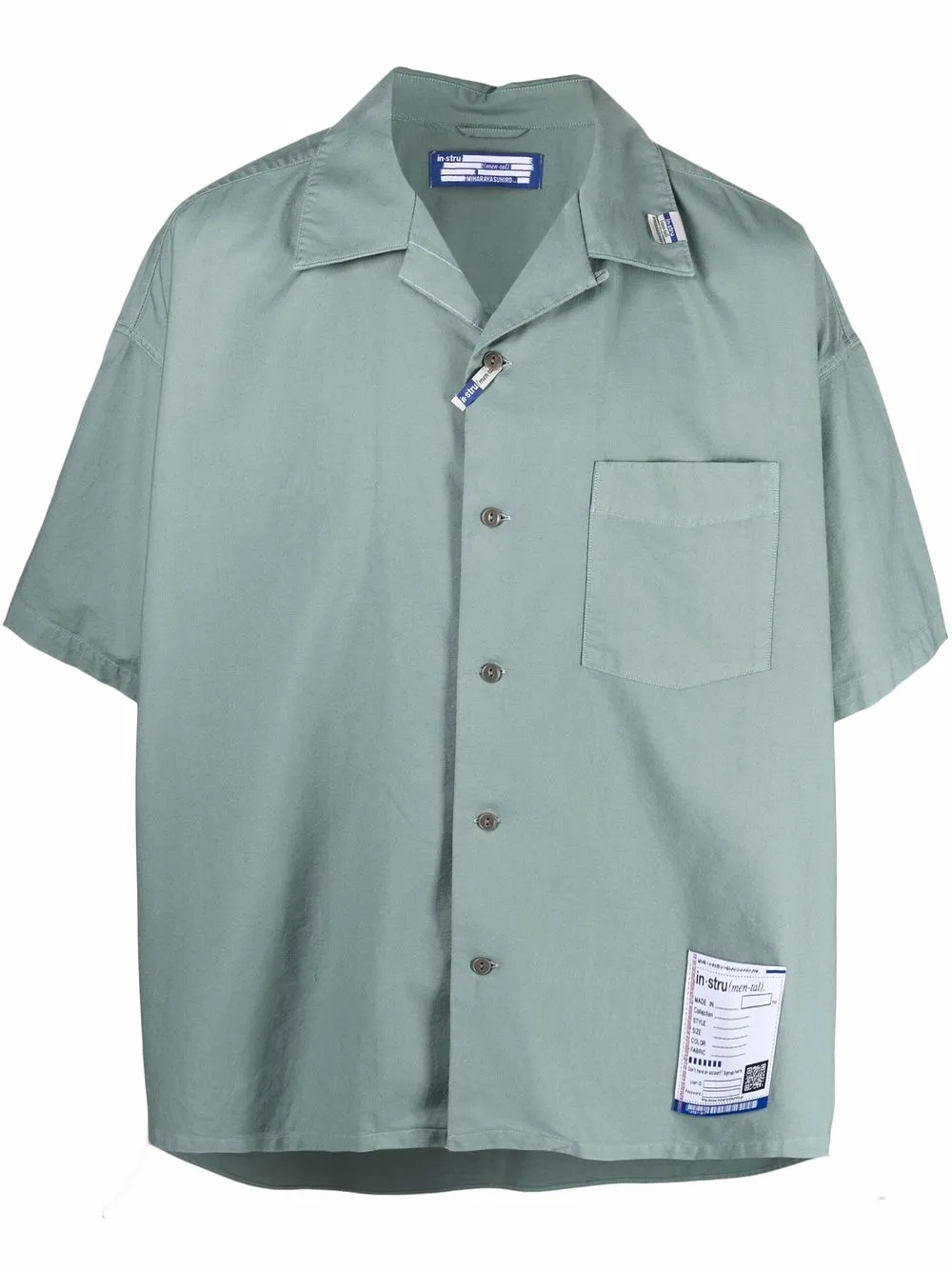

Maison Mihara Yasuhiro oversized patch-pocket shirt - Green
