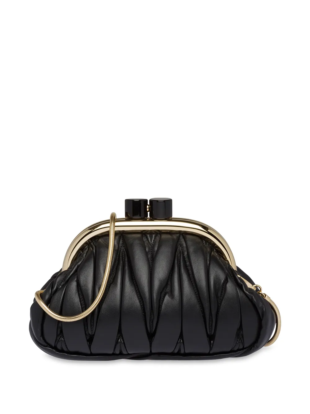 

Miu Miu Miu Belle leather clutch bag - Black