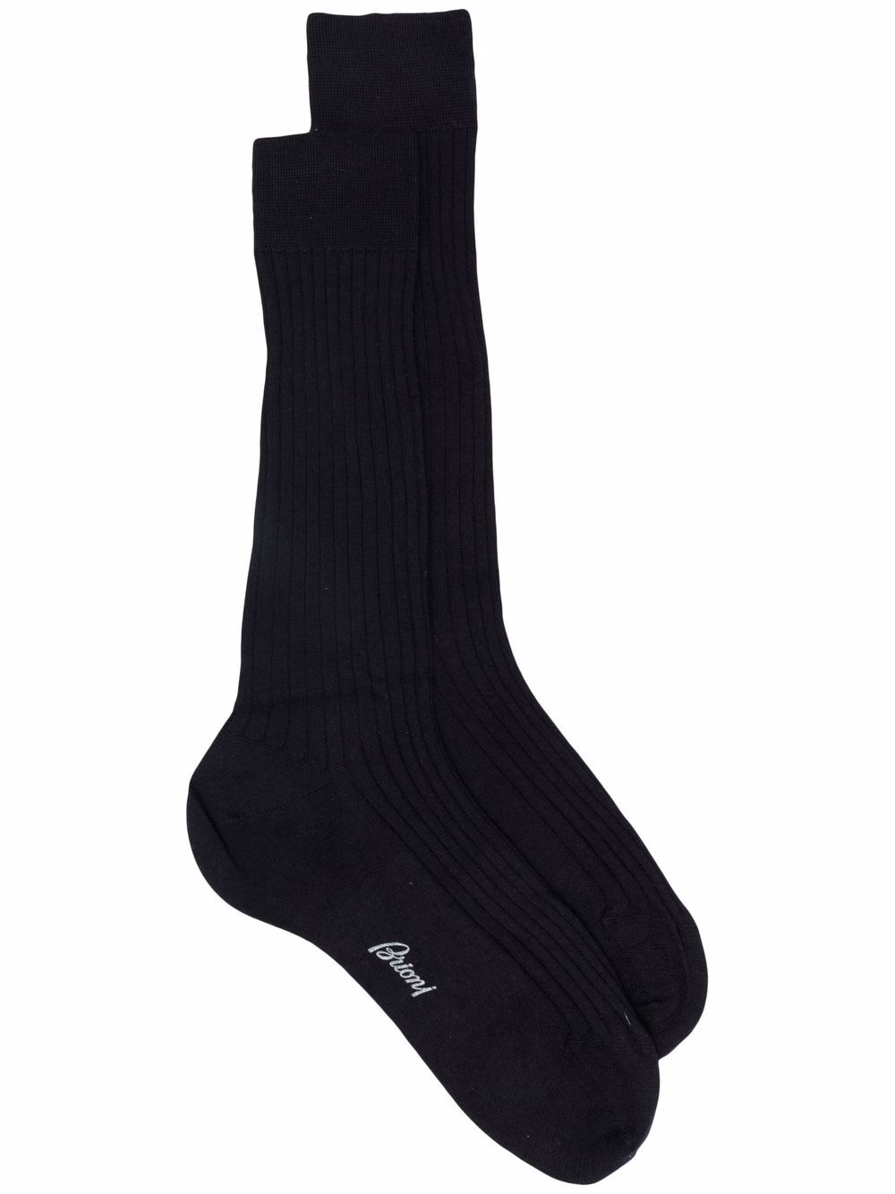 фото Brioni носки в рубчик с логотипом