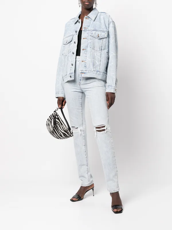 Shop Alexander Wang Pebble Bleach denim 