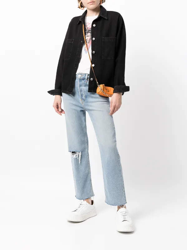 Shop Nobody Denim Batwing denim shirt 