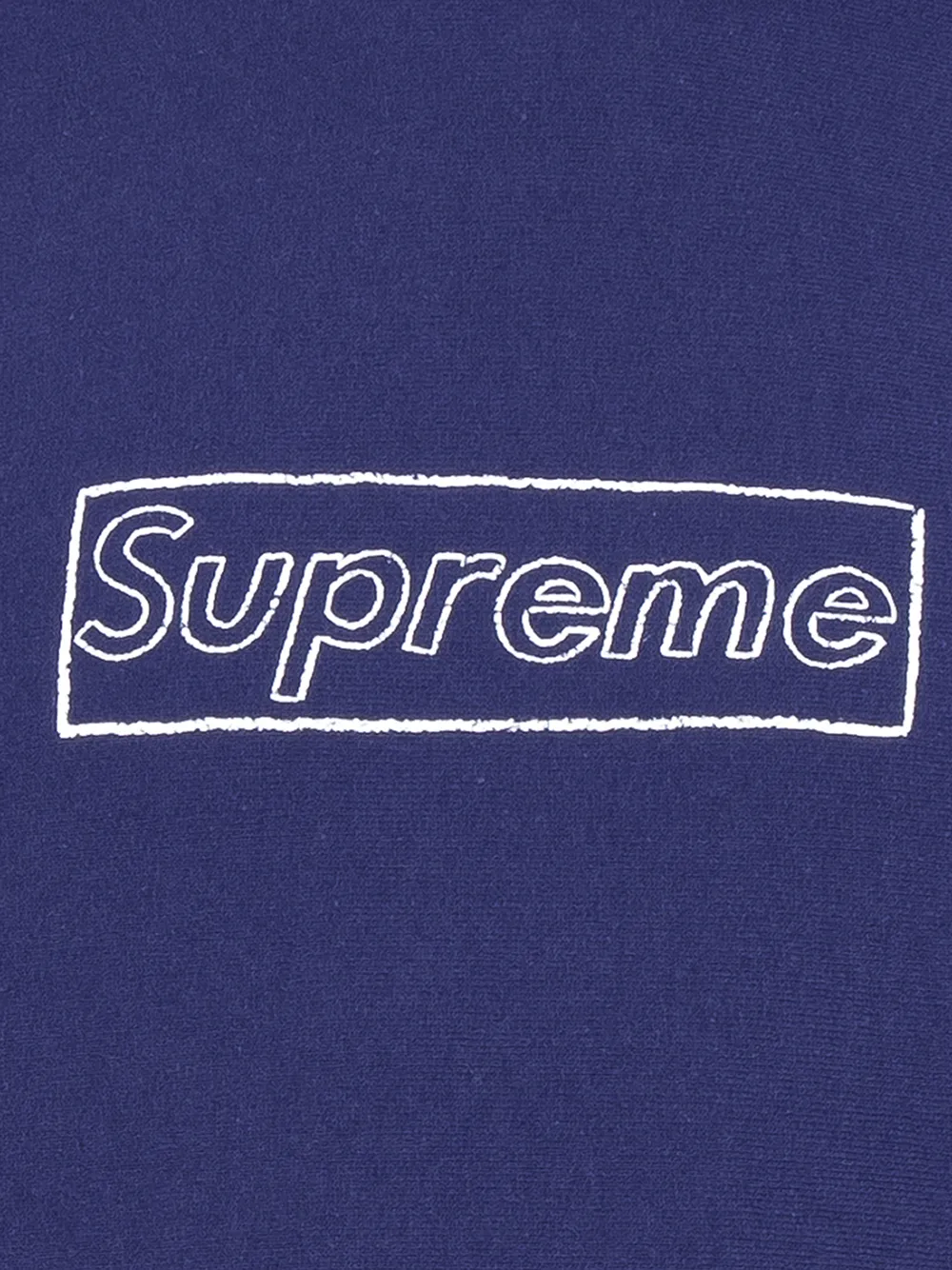 Shop Supreme X Kaws Chalk Logo Hoodie In Blau