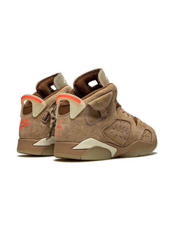 Movimiento brillo Travieso Jordan Kids x Travis Scott Air Jordan 6 Retro "British Khaki" Sneakers -  Farfetch