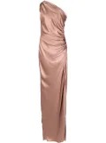 Michelle Mason one-shoulder silk gown - Pink