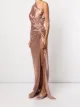 Michelle Mason one-shoulder silk gown