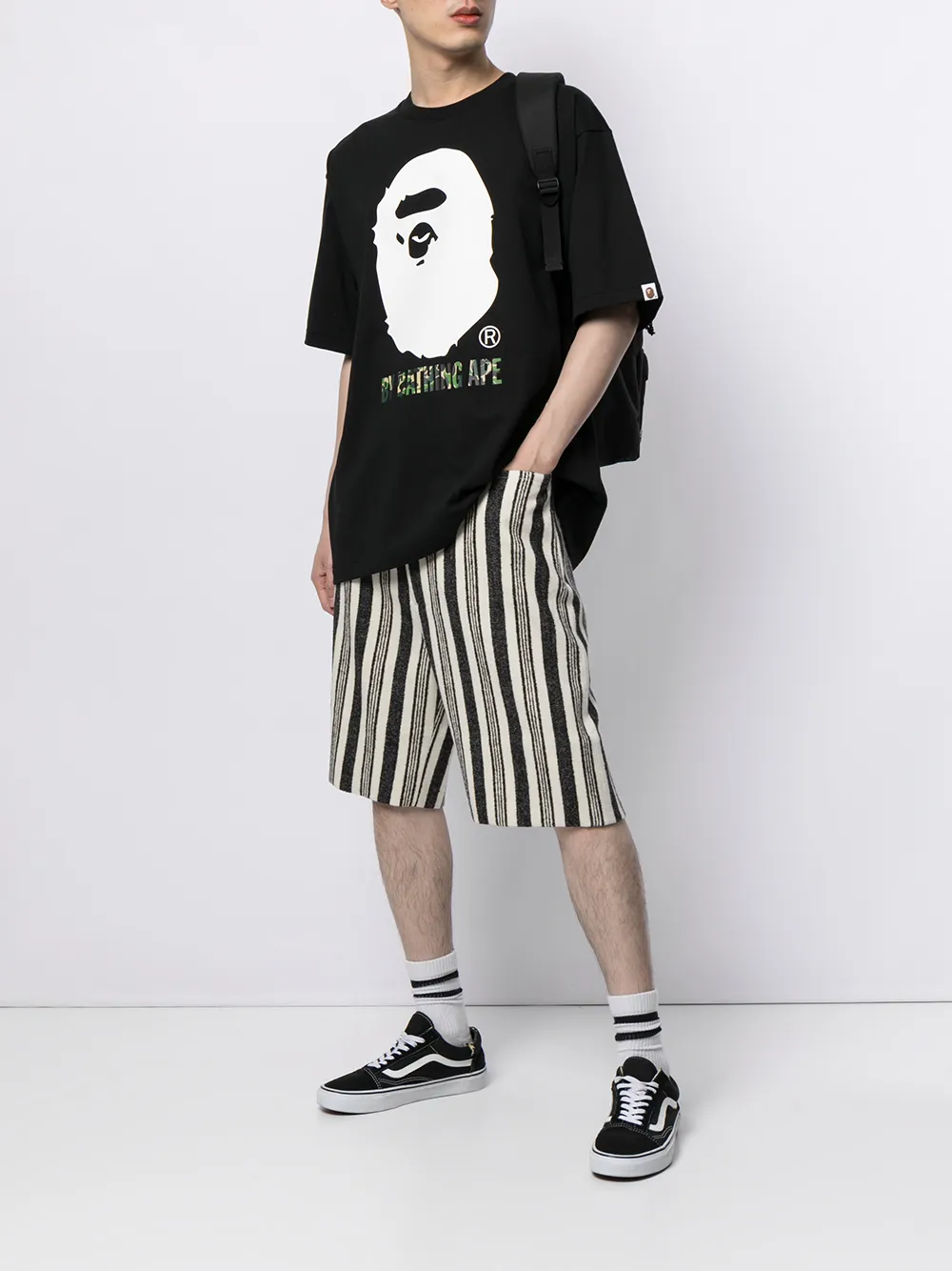 фото A bathing ape® футболка с графичным принтом