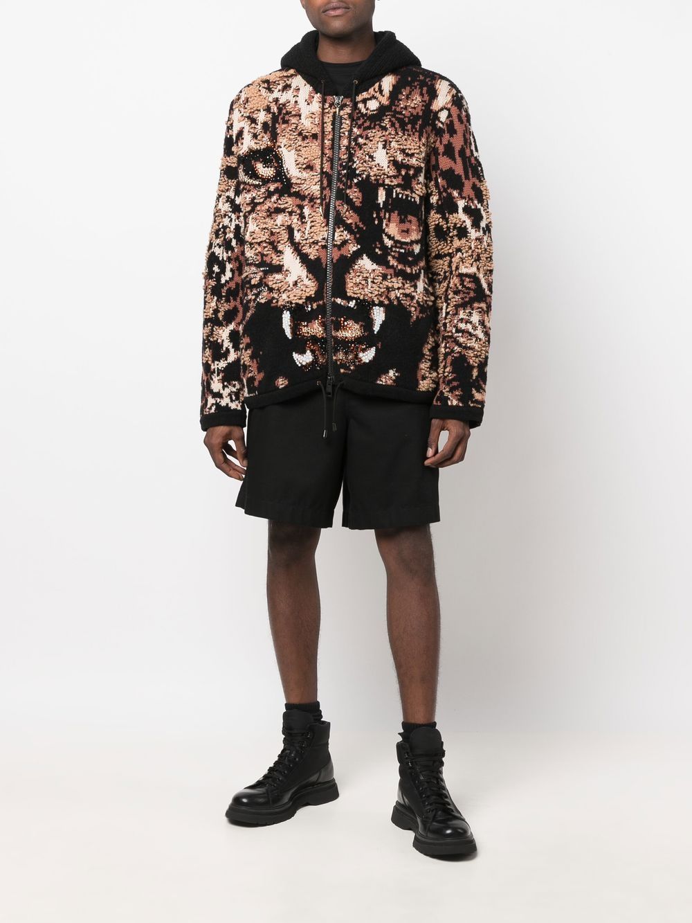 Roberto Cavalli graphic-print Drawstring Hoodie - Farfetch