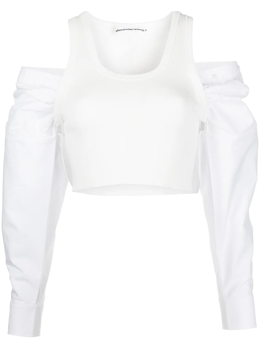 фото Alexanderwang.t bi-layer oxford shirting tank top