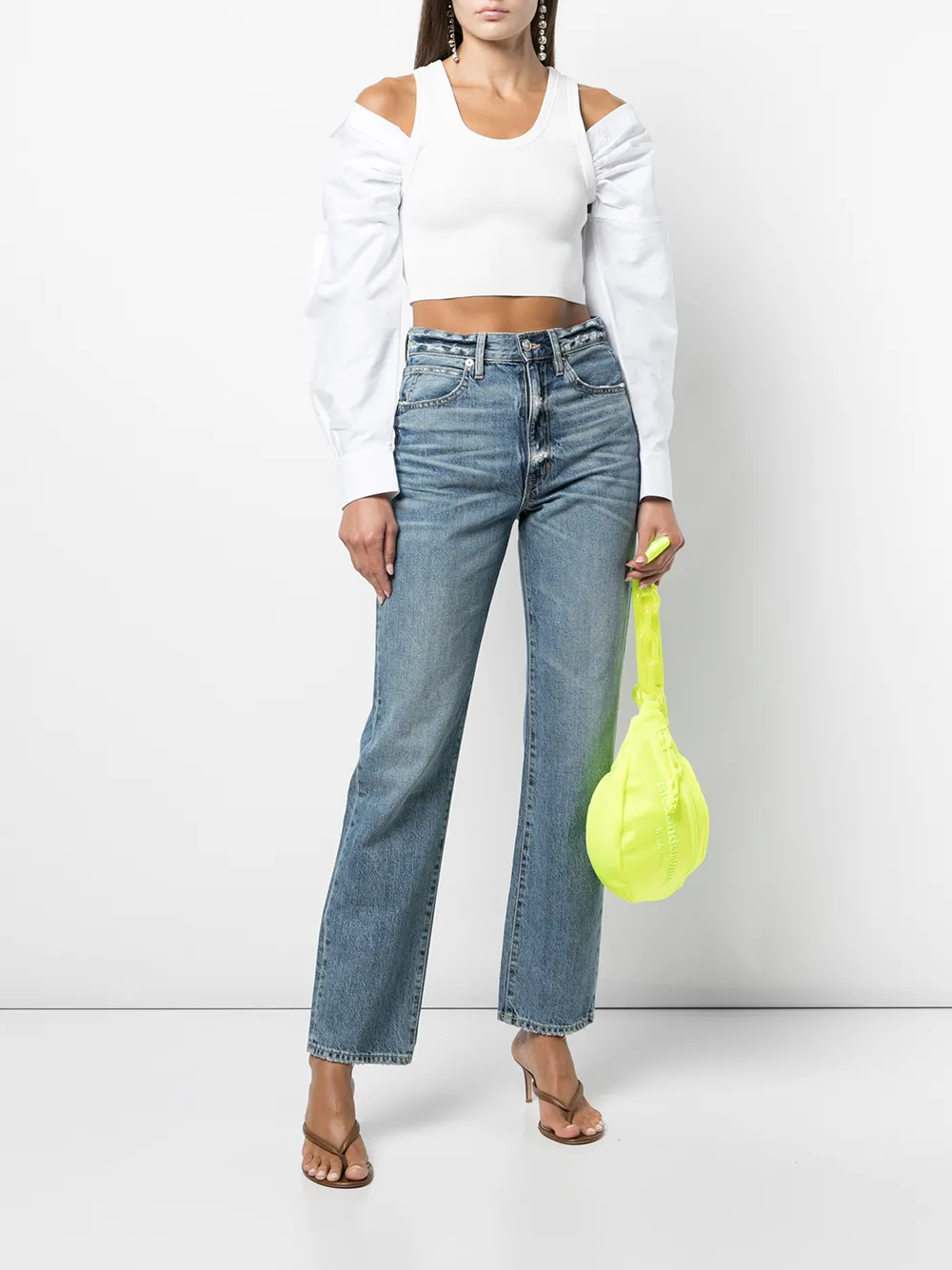 фото Alexanderwang.t bi-layer oxford shirting tank top