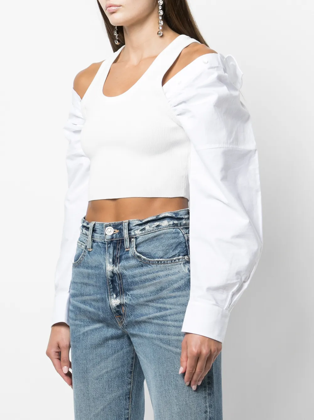 фото Alexanderwang.t bi-layer oxford shirting tank top