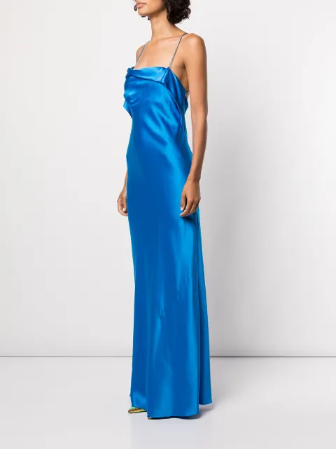 michelle mason bias maxi gown