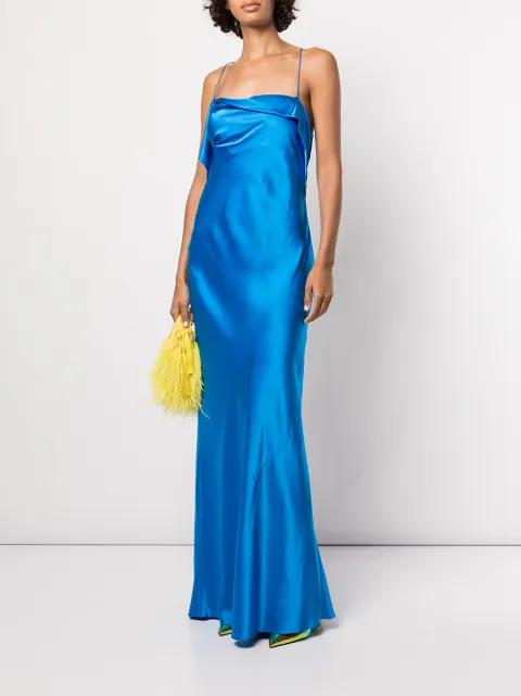 michelle mason bias maxi gown