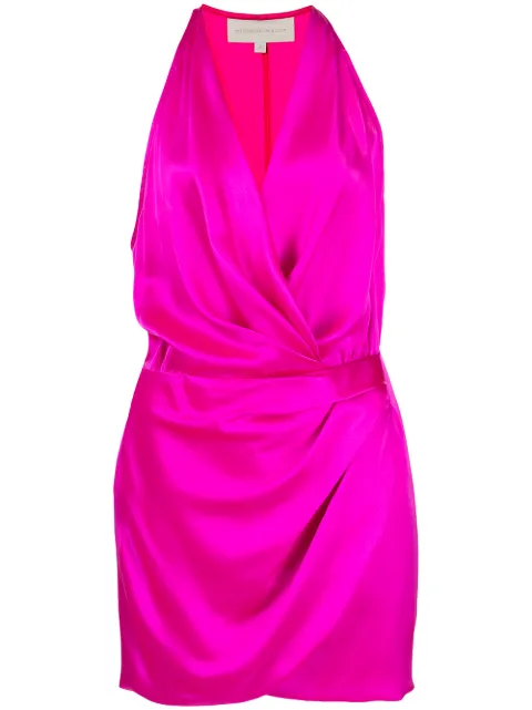 Michelle Mason vestido corto con cuello halter