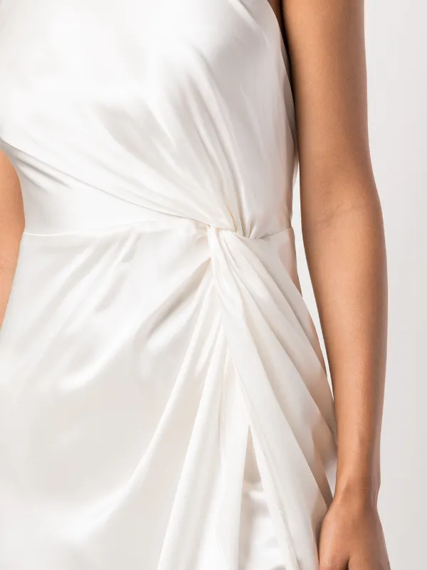 michelle mason twist knot midi dress Michelle Mason for FWRD Twist Knot Midi Dress in Bottle