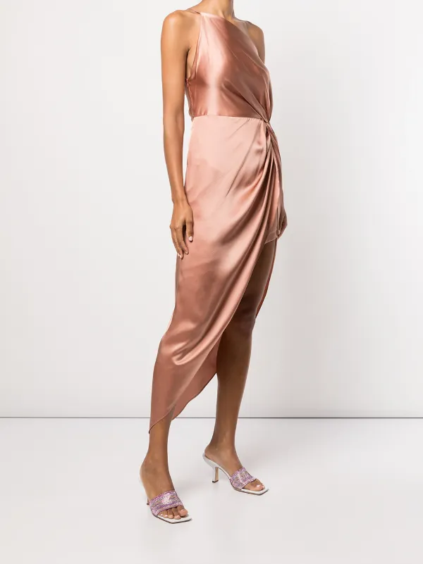 Michelle Mason - Twist-Knot Silk Dress - Women - Silk - 12 - Pink
