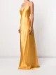 Michelle Mason cross-strap silk wrap gown