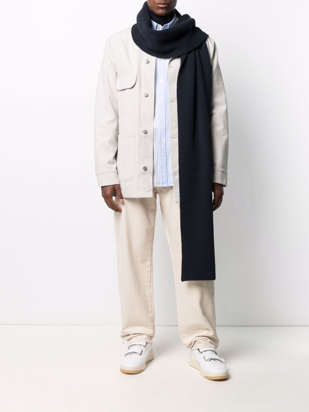 Maison Margiela Grofgebreide sjaal - Blauw