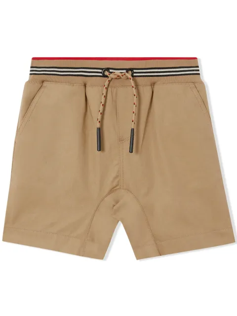 burberry kids 条纹边饰短裤