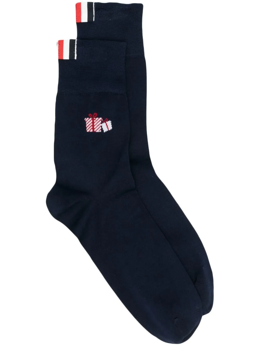 

Thom Browne graphic-print cotton socks - Blue