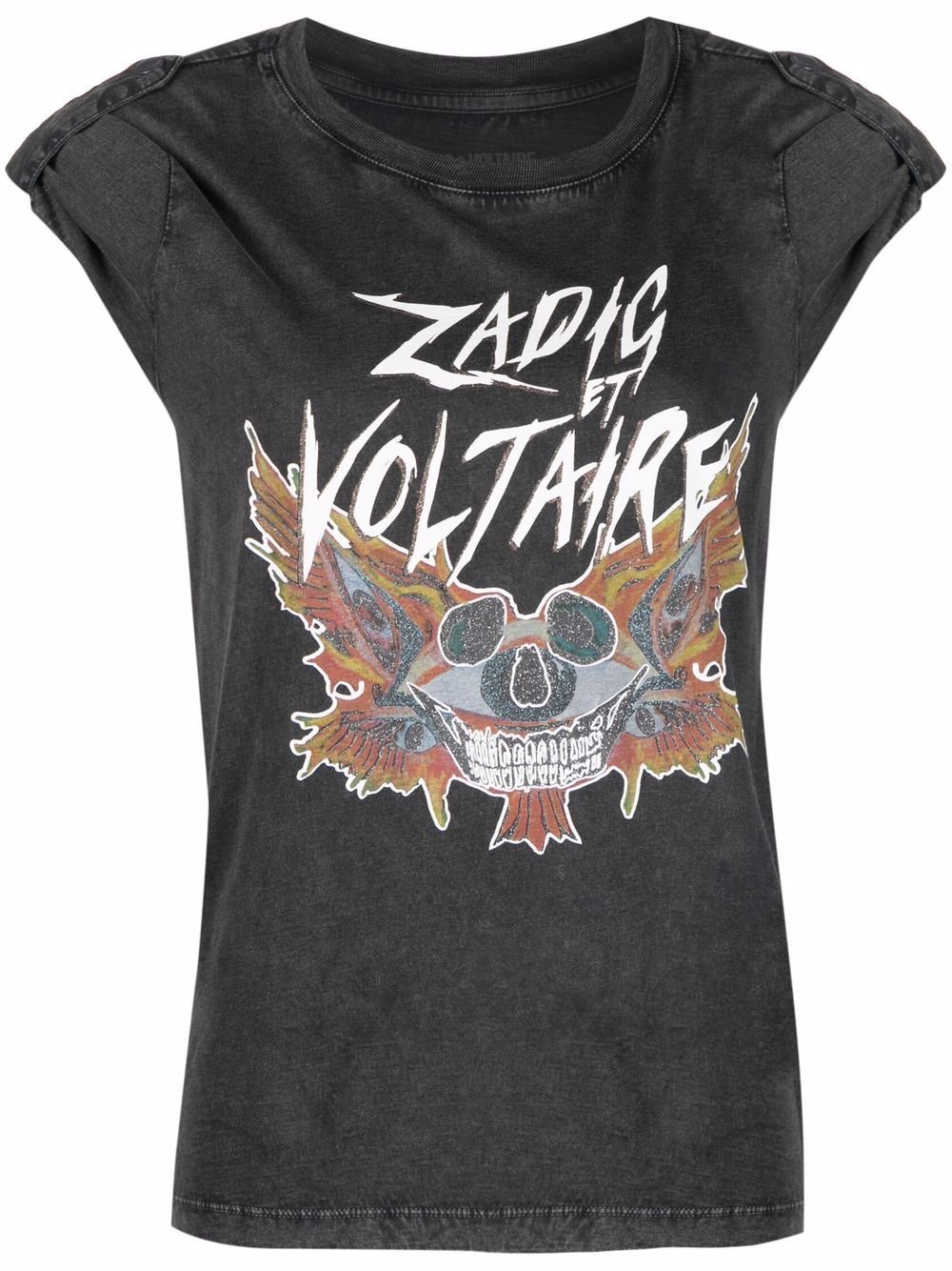 Zadig & Voltaire Womens Carbone Donate Graphic-print Cotton-jersey T ...