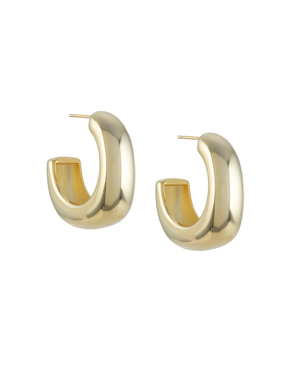фото Nialaya jewelry маленькие позолоченные серьги-кольца