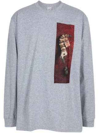 Supreme x Mike Hill Snaketrap long sleeve T shirt Grey FARFETCH TR