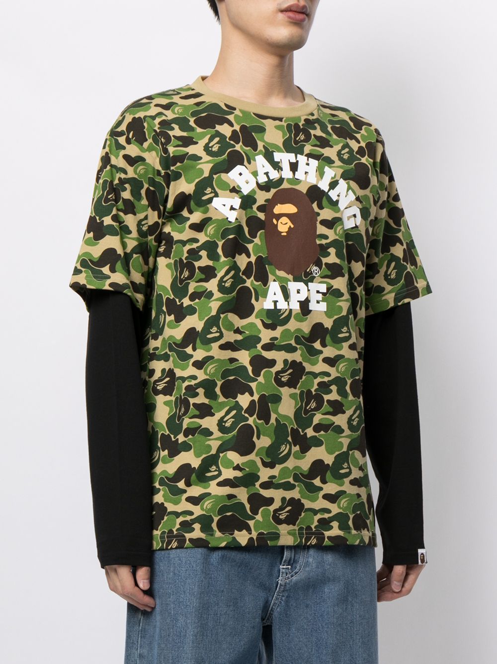 фото A bathing ape® многослойная камуфляжная футболка