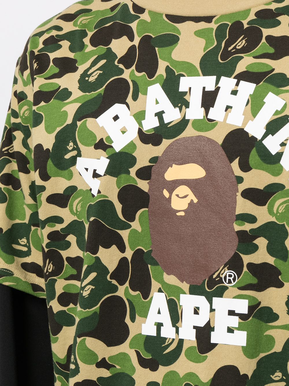 фото A bathing ape® многослойная камуфляжная футболка