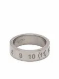 Maison Margiela numbers-motif engraved ring - Silver