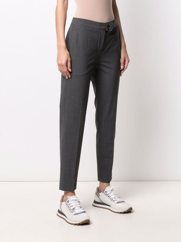 Grey cut hot sale off trousers