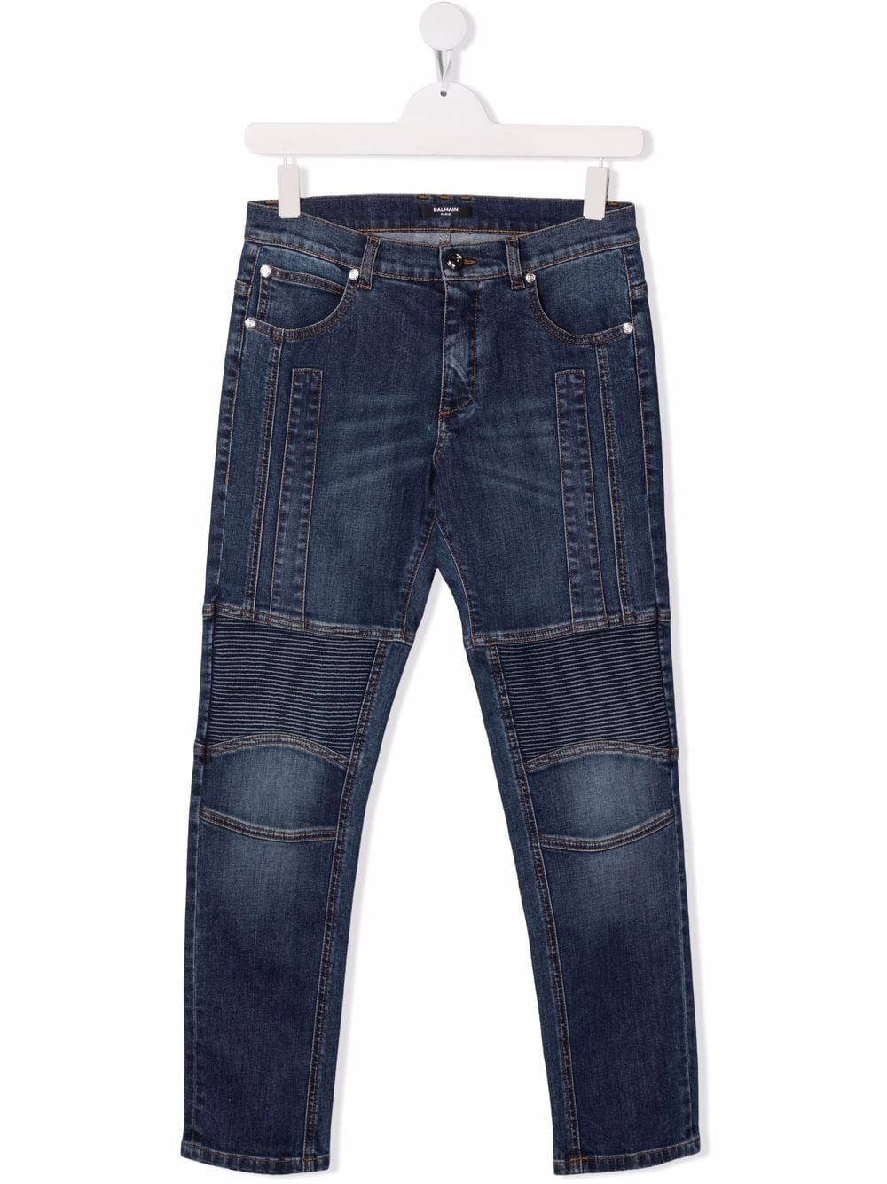 Image 1 of Balmain Kids mid-rise slim-cut jeans