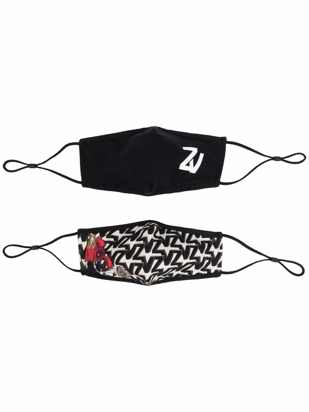 

Zadig&Voltaire monogram-print face masks (pack of 2) - Neutrals