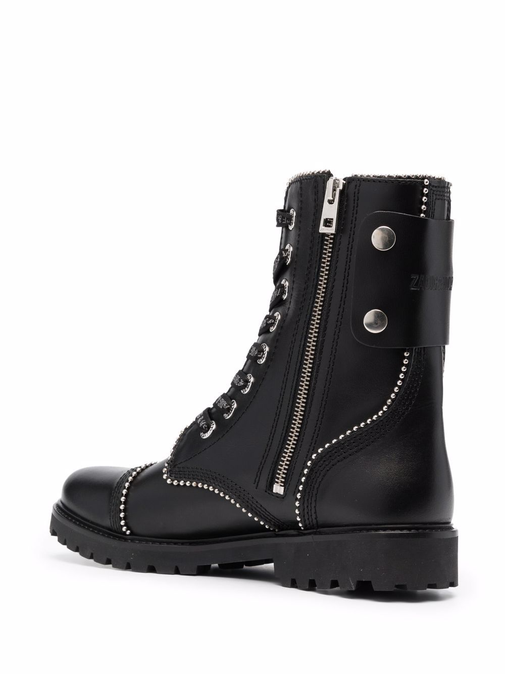 Shop Zadig & Voltaire Joe Lace-up Ankle Boots In Black