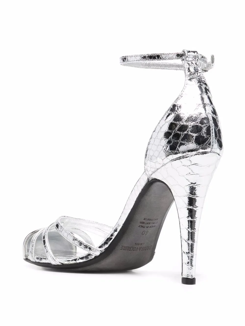 фото Zadig&voltaire босоножки amee 110 с эффектом металлик