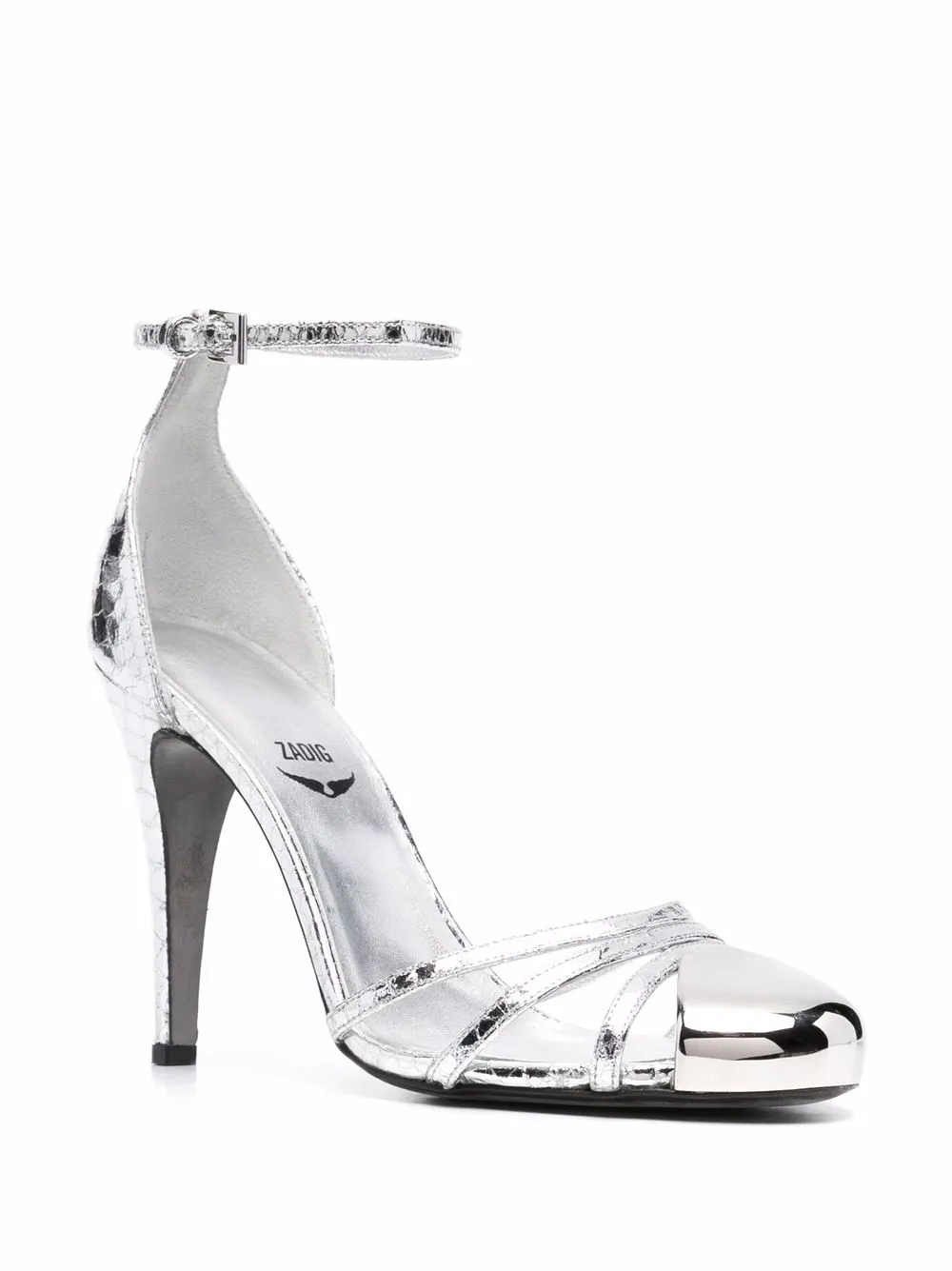 фото Zadig&voltaire босоножки amee 110 с эффектом металлик