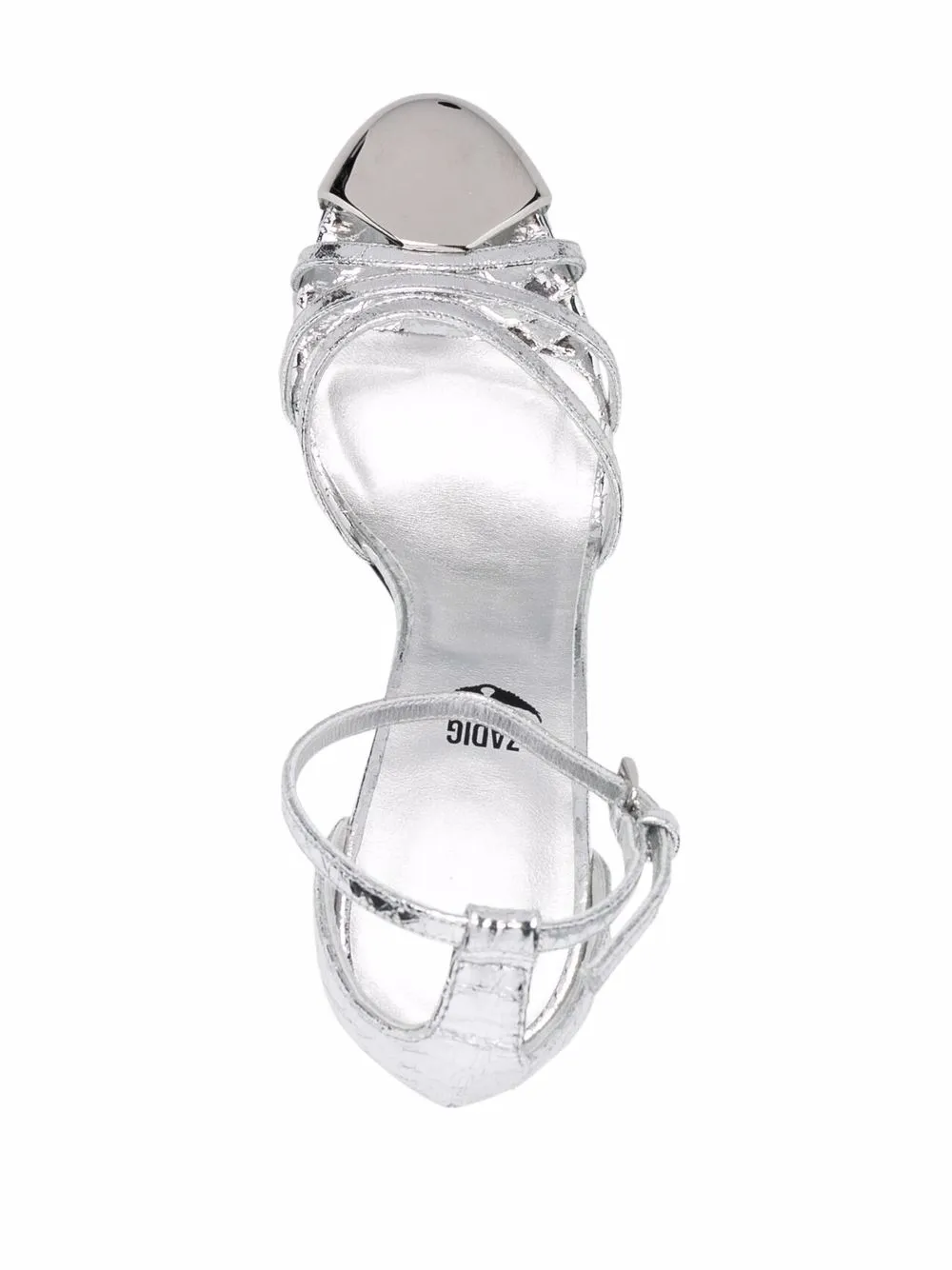 фото Zadig&voltaire босоножки amee 110 с эффектом металлик