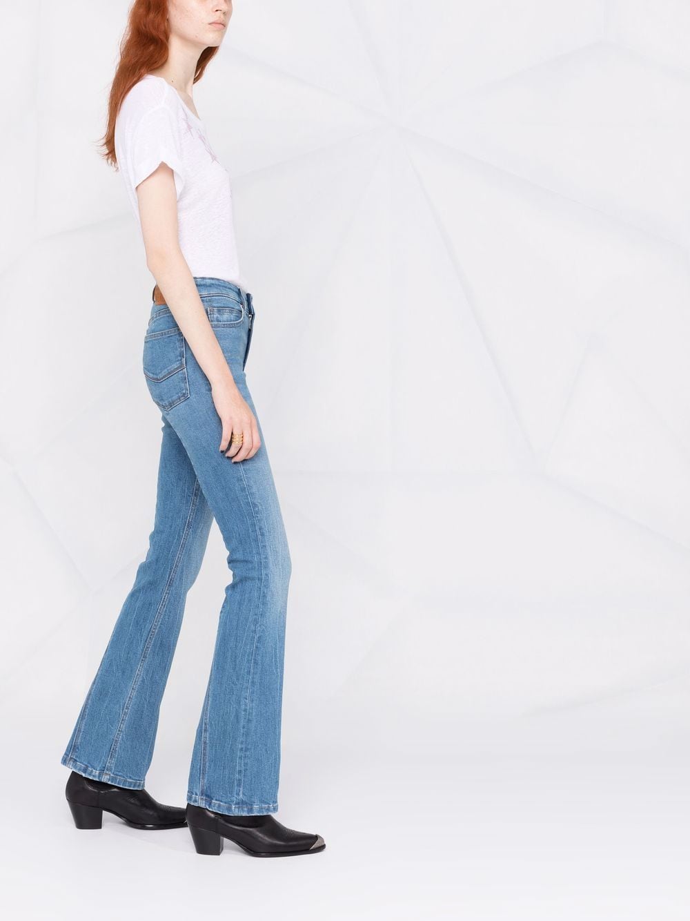 Shop Zadig & Voltaire Eclipse Flared Jeans In Blau