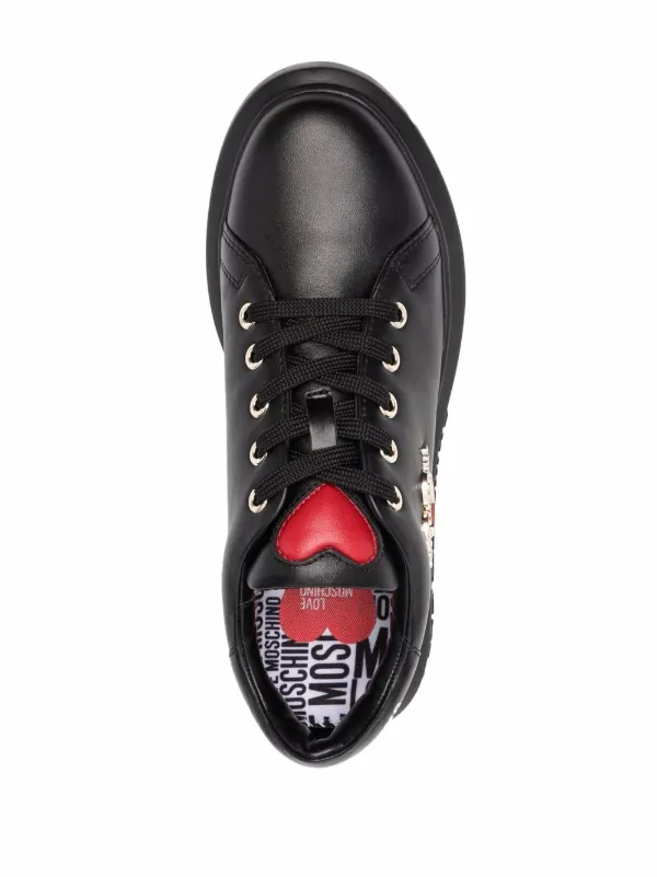 Moschino red sneakers sale