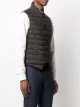 Moorer button-fastening padded sleeveless jacket