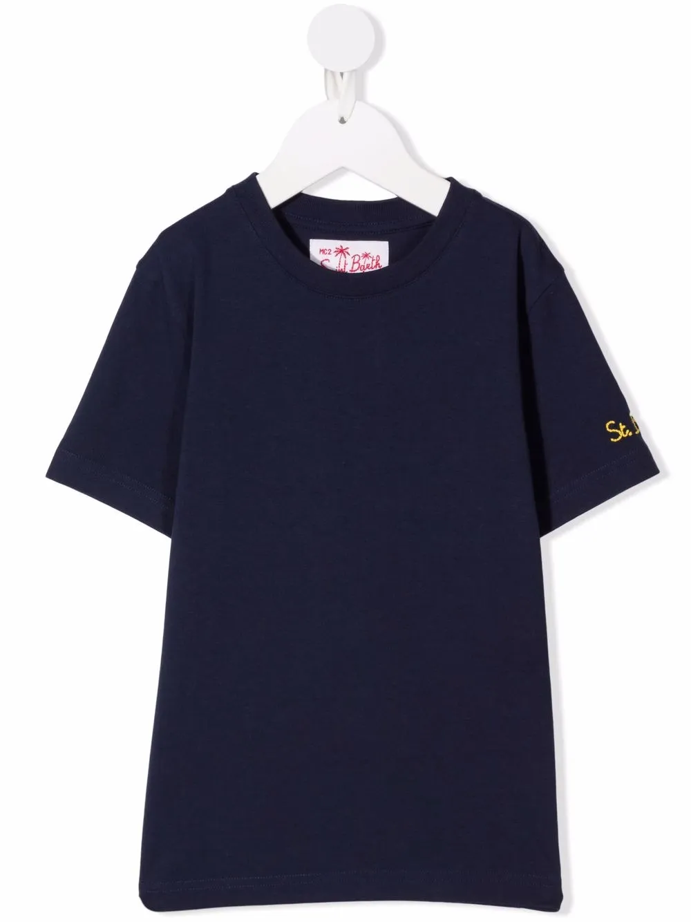 фото Mc2 saint barth kids футболка с вышитым логотипом