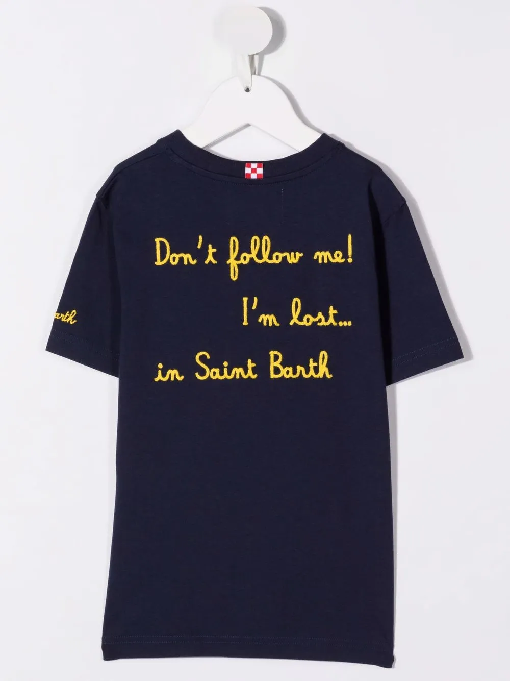 фото Mc2 saint barth kids футболка с вышитым логотипом