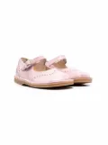 Douuod Kids contrast-stitching leather ballerinas - Pink