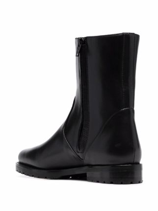 size-zip leather ankle boots展示图