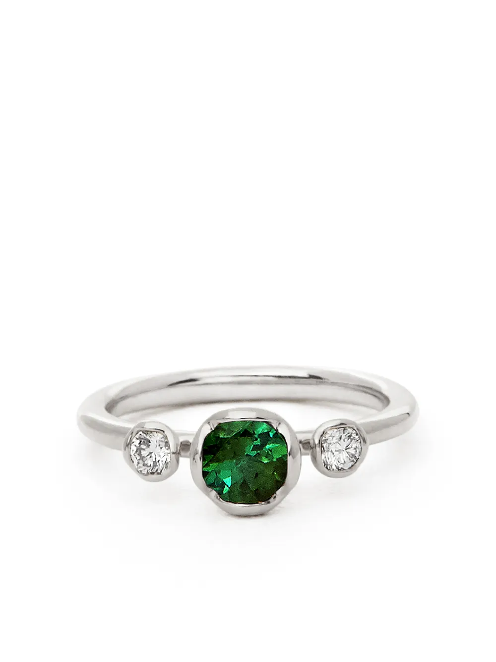 

Annoushka 18kt white gold tourmaline diamond ring - Silver