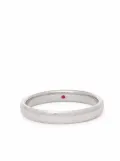 Annoushka 18kt white gold 3mm ruby wedding band ring - Silver