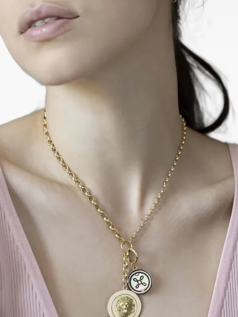 Foundrae 18K yellow gold True Love Knot diamond pendant
