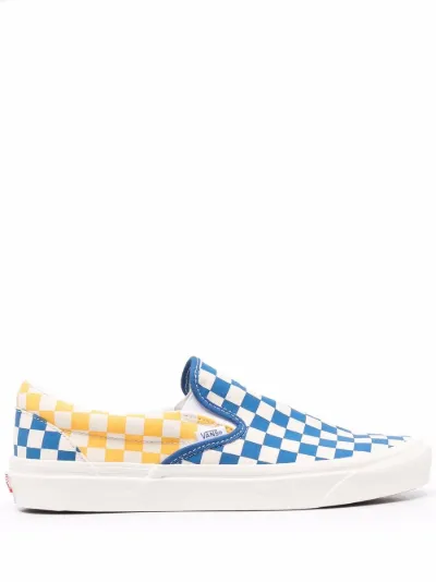 yellow blue checkered vans