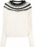 Valentino Garavani Foulard Archive cable-knit jumper - White