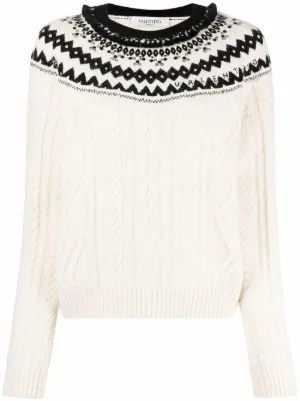 Maglia in Lana Cashmere intarsio Valentino Chevron Blue | Maglieria  Valentino Donna | WebSM